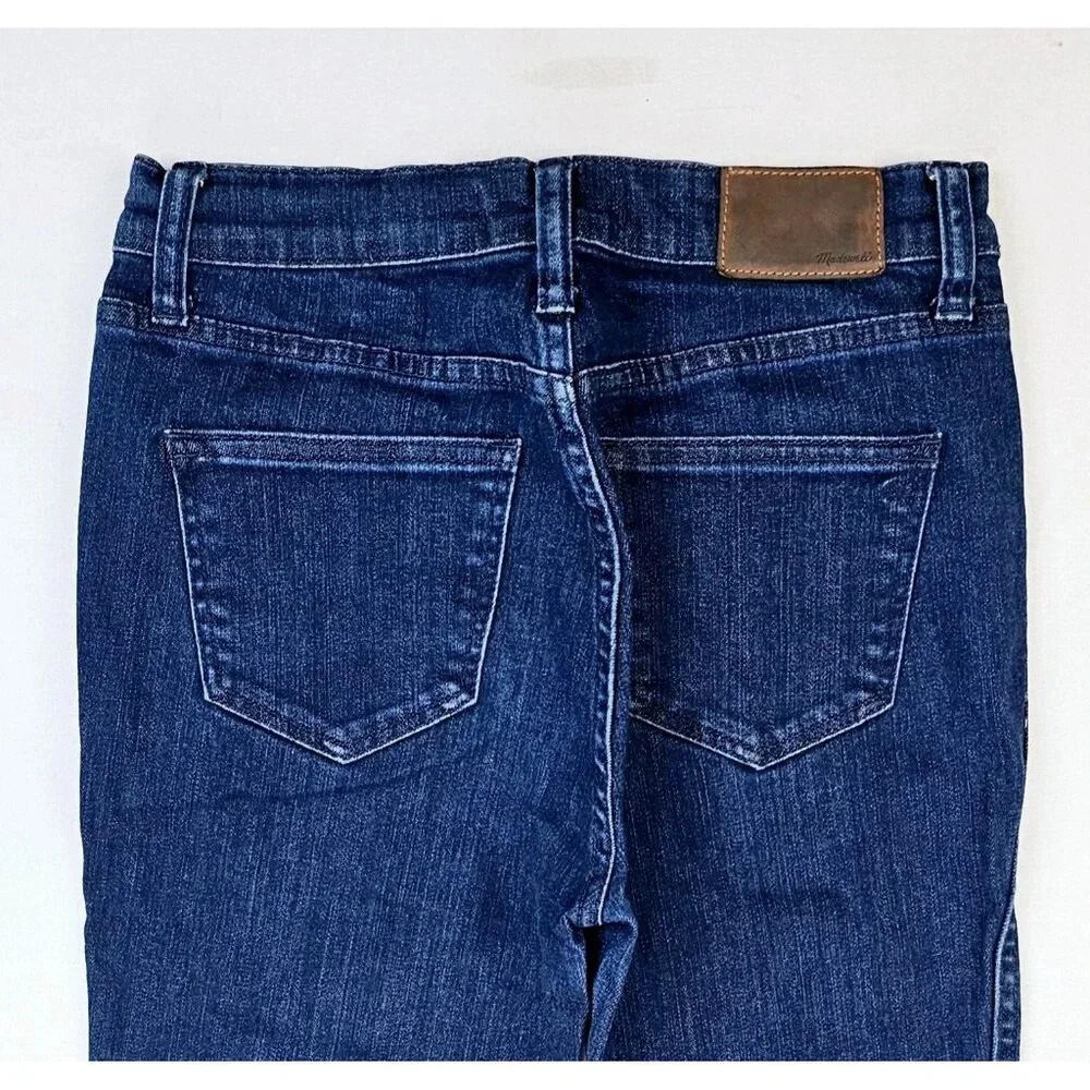 Madewell Size 26X28 Women's 10" High Rise Skinny Skinny Blue Denim Logo Jeans - Picture 8 of 11
